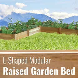 L-Shaped Modular Raised Garden Bed 12'L x 12'W